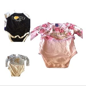 Bundle of (3) garnimals LS onesies 18 months